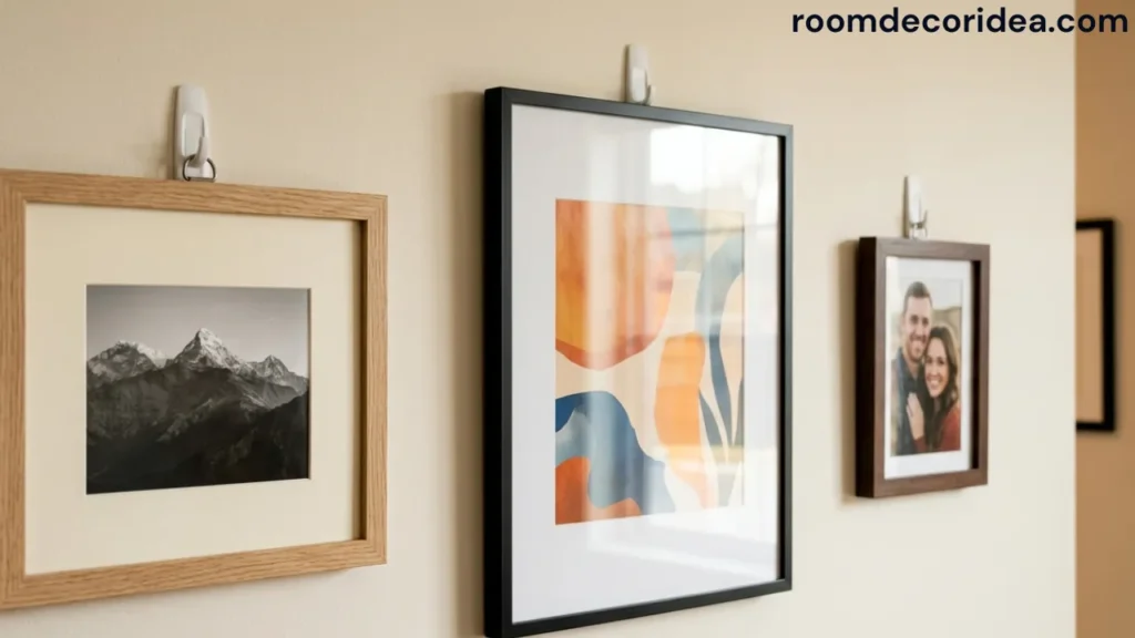WALL DECOR IDEAS WITHOUT NAILS OR DRILLING
