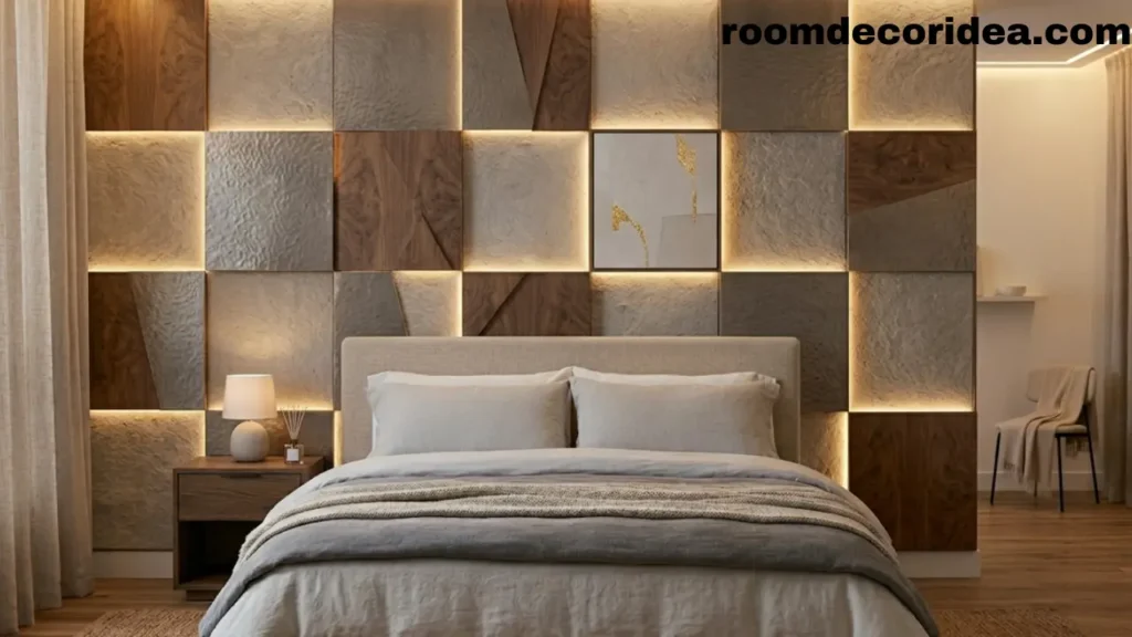 Modern Wall Decor Ideas With LED Lights for a Stylish Bedroom