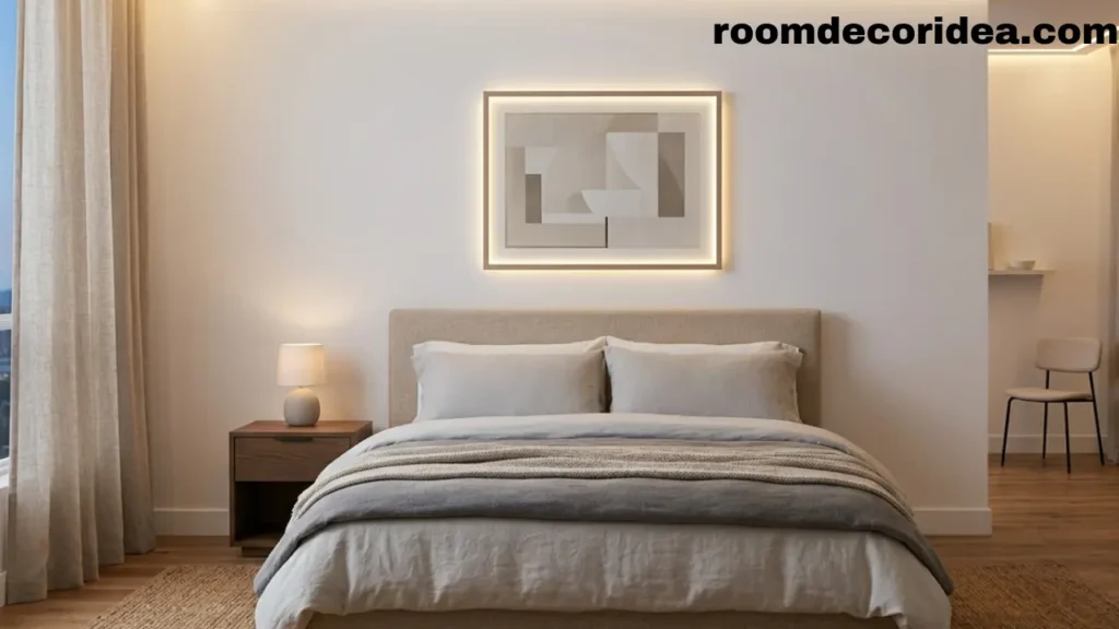 Modern Wall Decor Ideas With LED Lights for a Stylish Bedroom