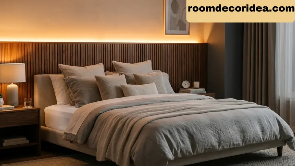 Modern Wall Decor Ideas With LED Lights for a Stylish Bedroom
