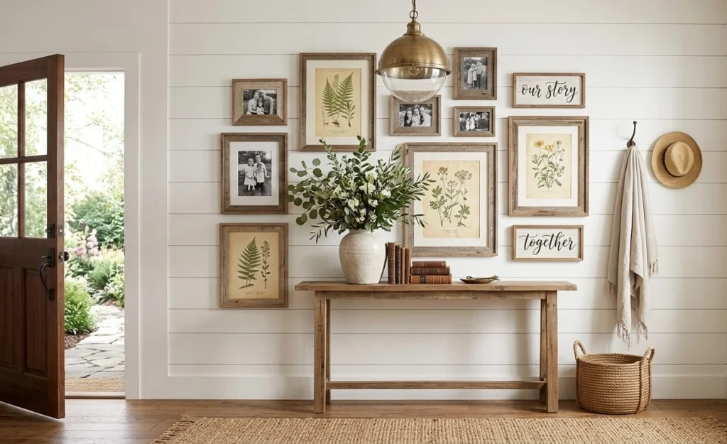 Farmhouse Entryway Wall Decorating Ideas